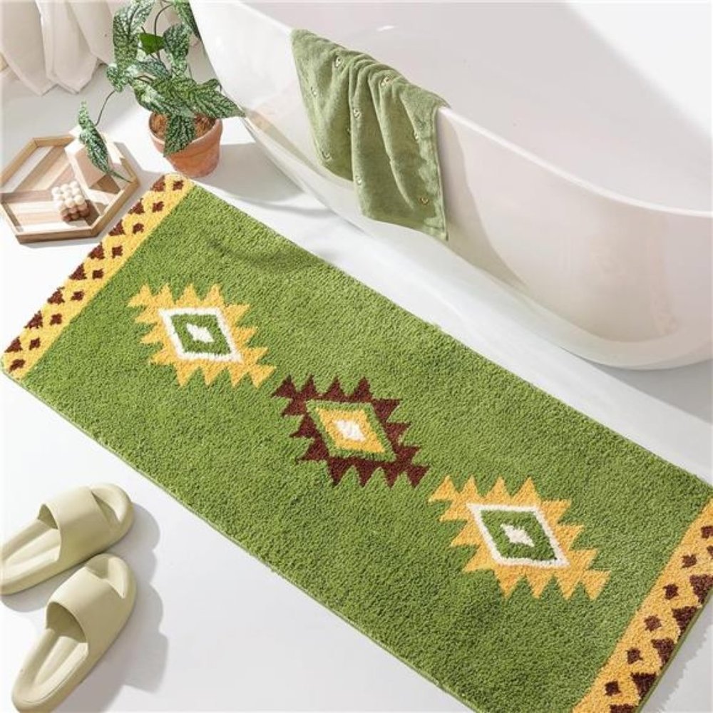 NEW Boho Multi Color Area Rug Bathroom Mat